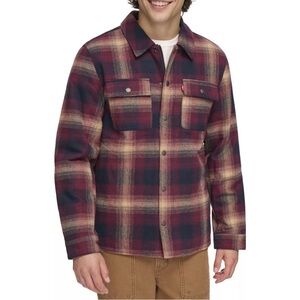 Levi's Red and Blue Lightweight Quilted Shirt Jacket